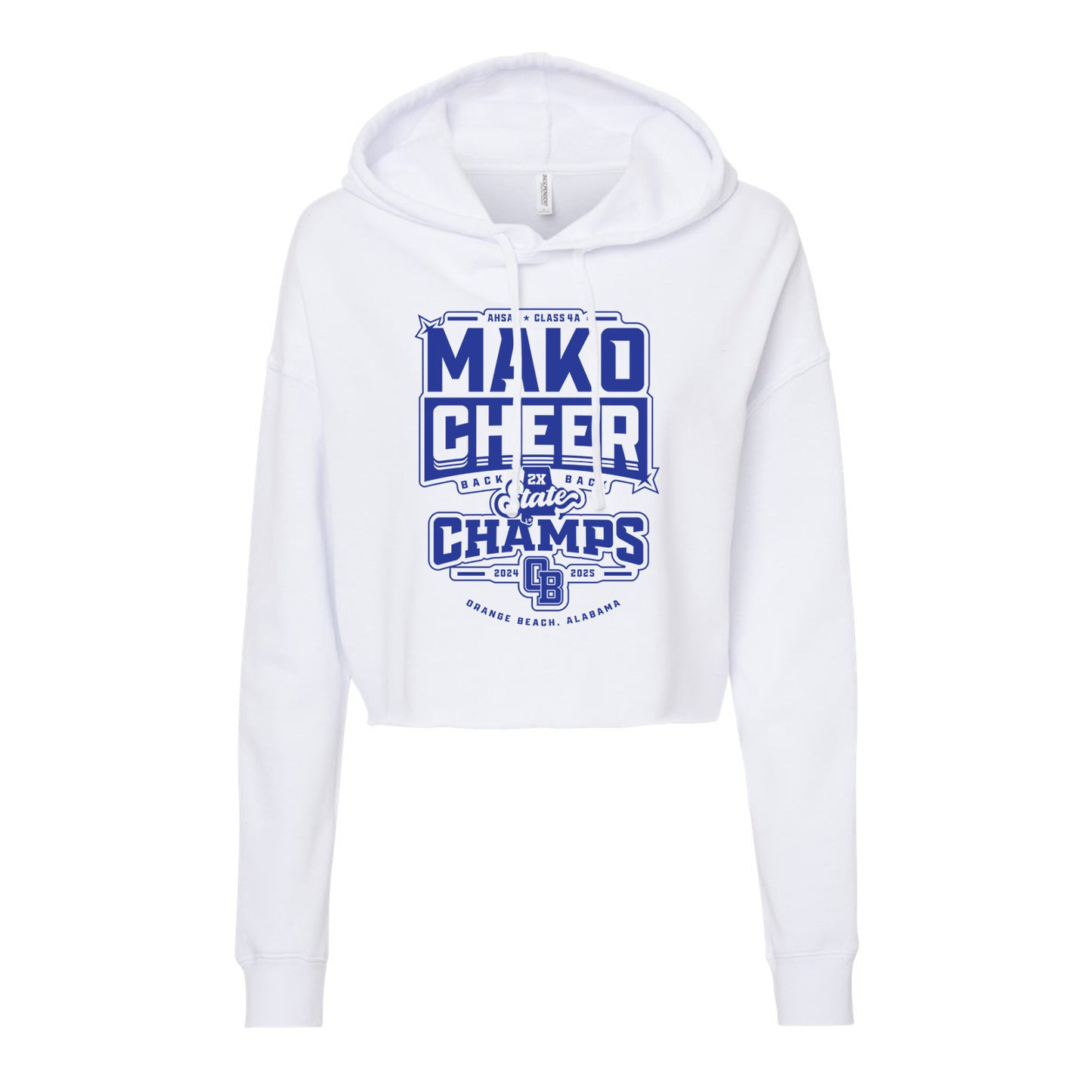 Mako Cheer State Champion Crop Hoodie