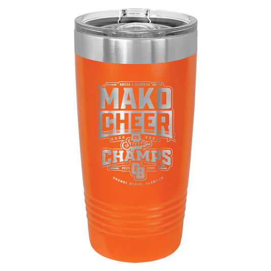 Mako Cheer State Champion 20oz Tumbler