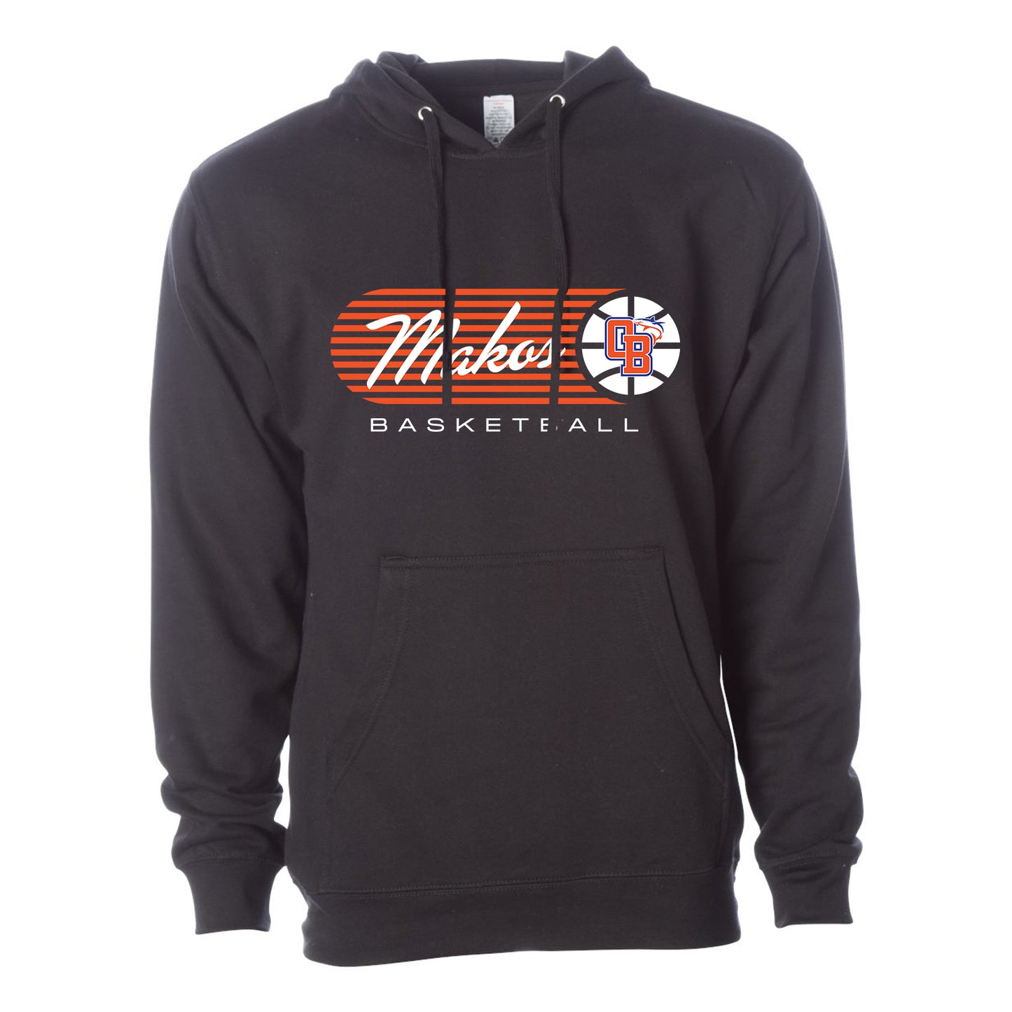 Makos Basketball Vintage Stripe Hoodie