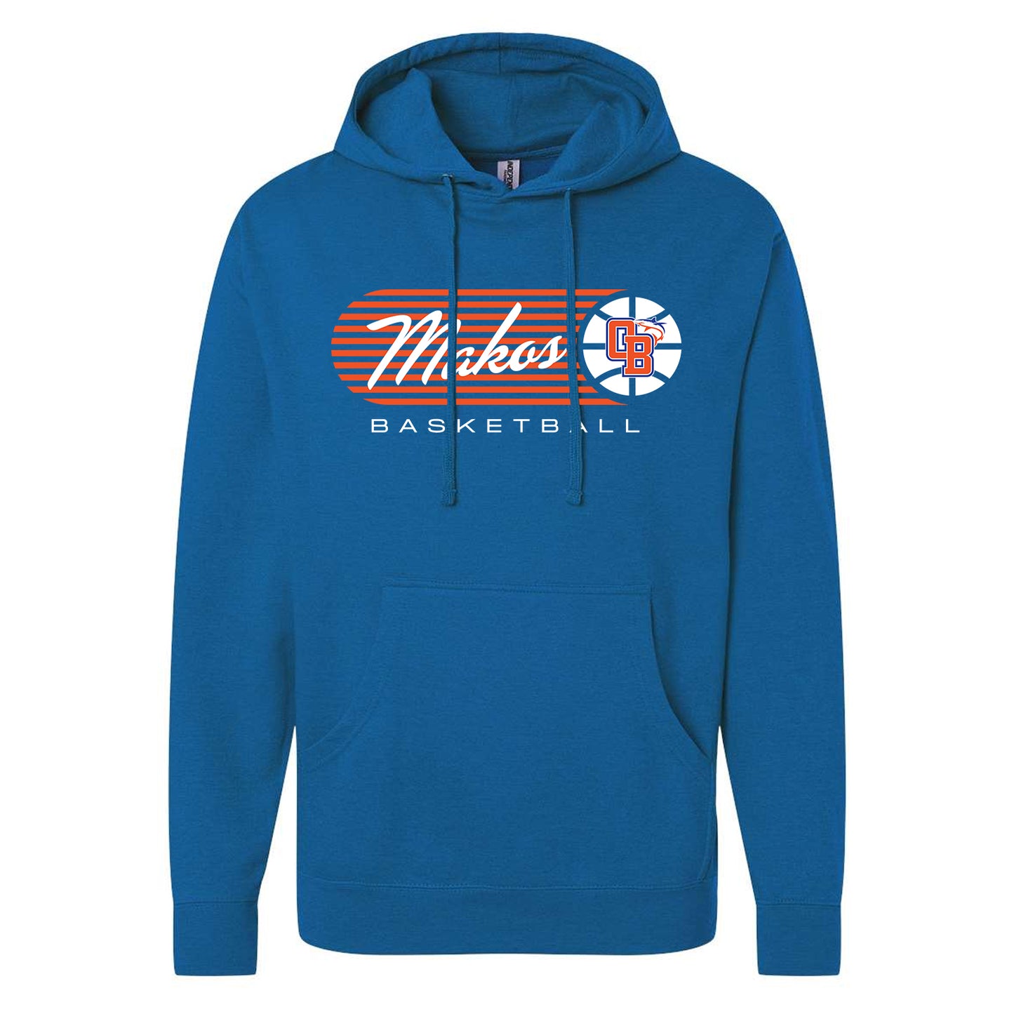 Makos Basketball Vintage Stripe Hoodie