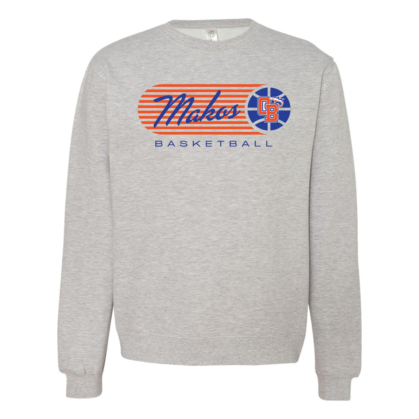 Makos Vintage Stripe Basketball Crewneck
