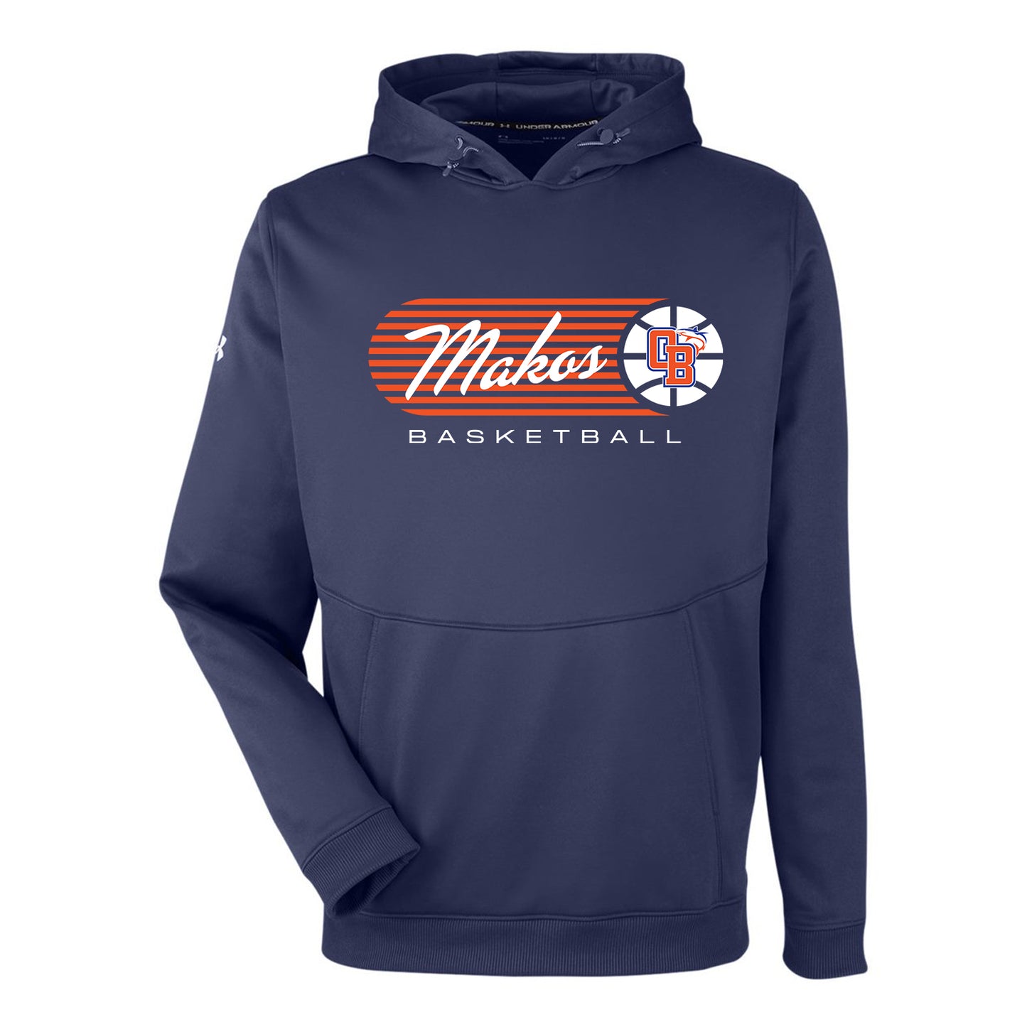 Makos Basketball Vintage Stripe Under Armour Hoodie