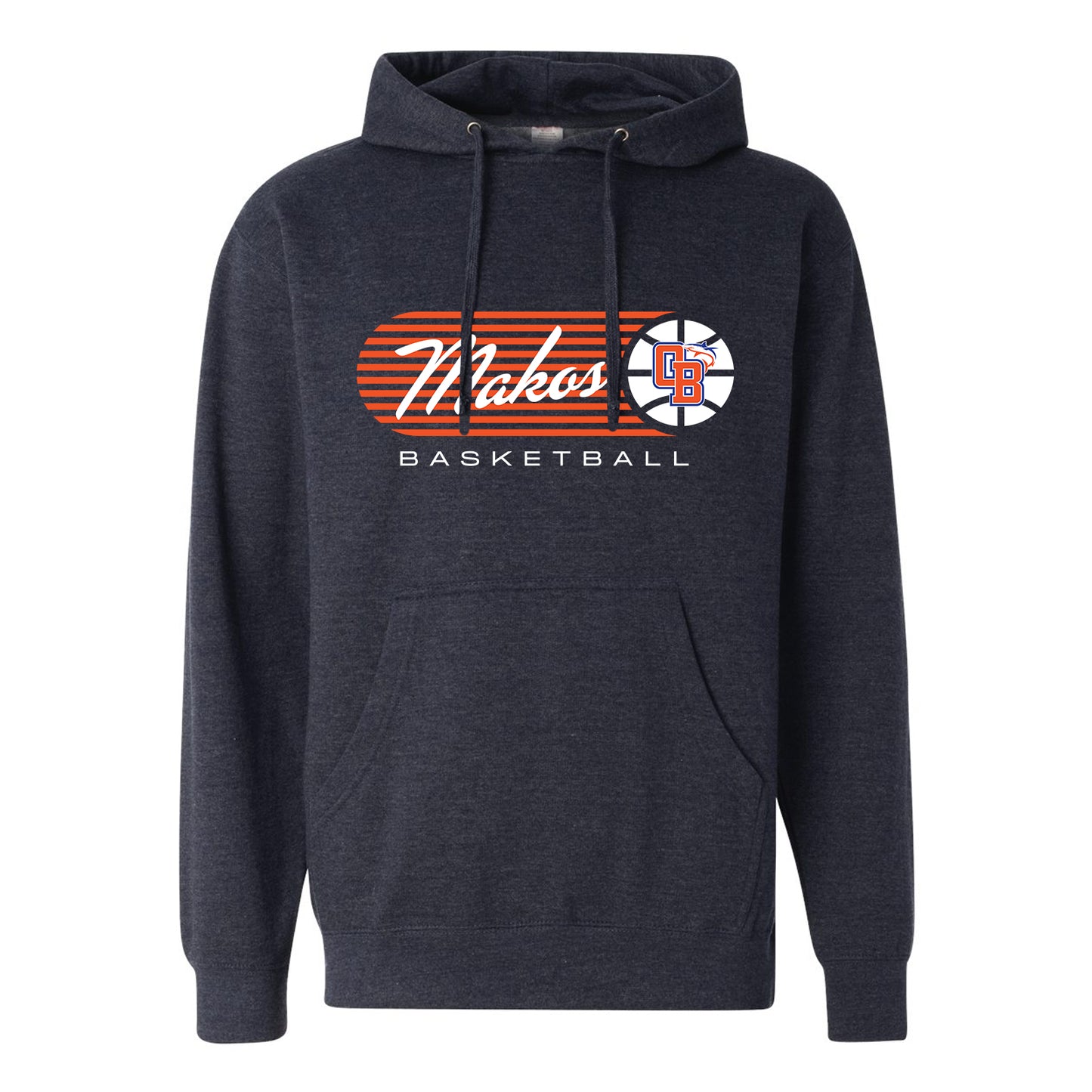 Makos Basketball Vintage Stripe Hoodie
