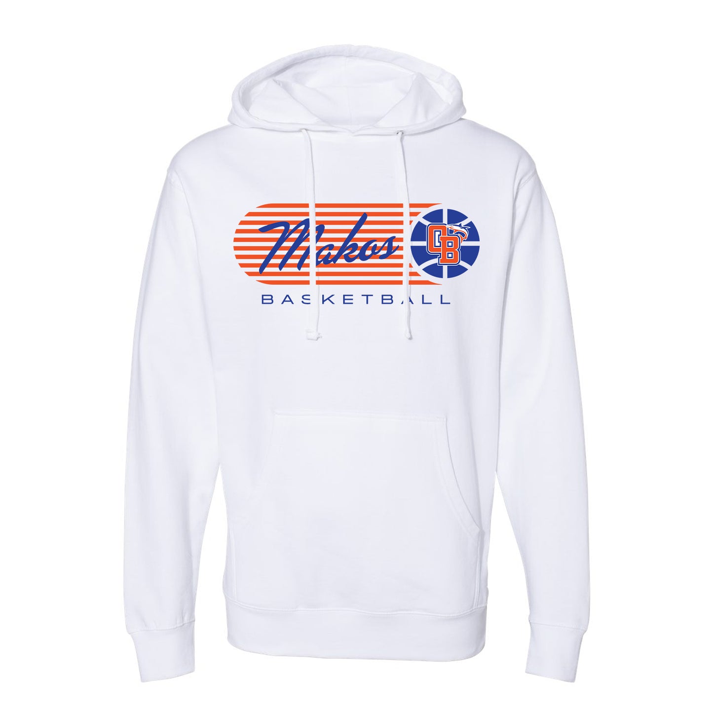 Makos Basketball Vintage Stripe Hoodie