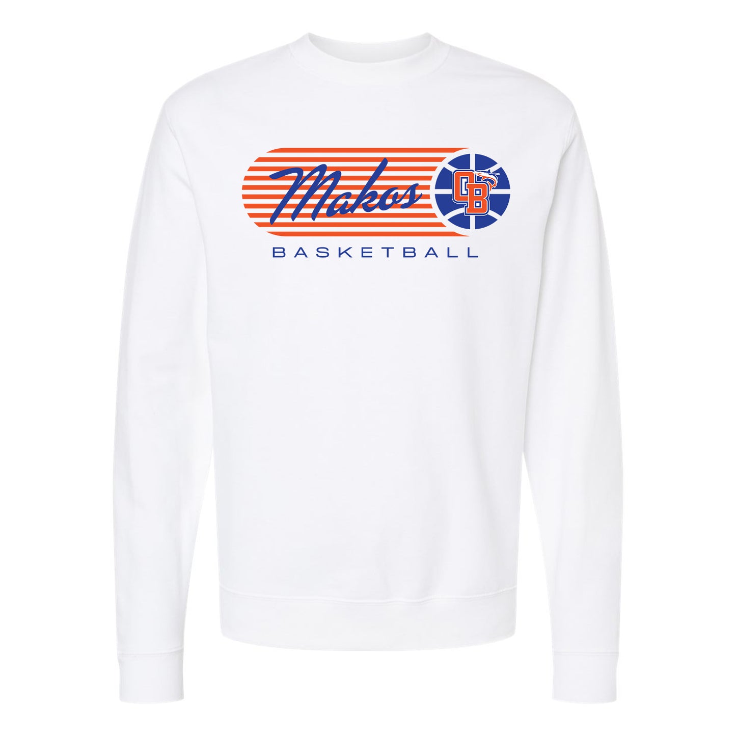 Makos Vintage Stripe Basketball Crewneck